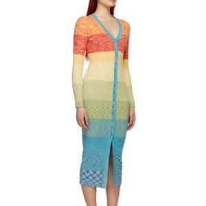 Staud Shoko Sweater Dress Rainbow Multi